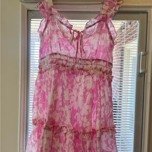 Blu Pepper Pink Floral Dress